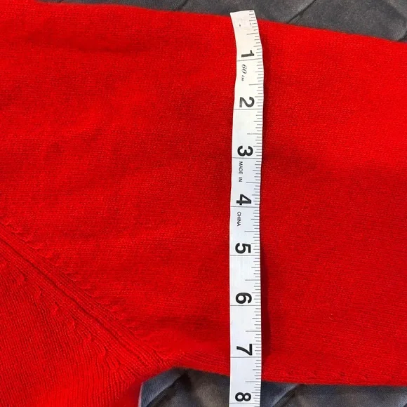 Vintage 1980s McGeorge of Dumfries 100% Cashmere Intarsia Sweater V Neck Size 46